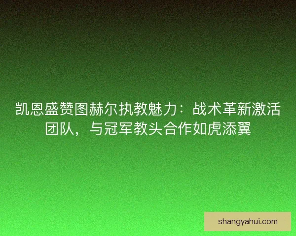 凯恩盛赞图赫尔执教魅力：战术革新激活团队，与冠军教头合作如虎添翼